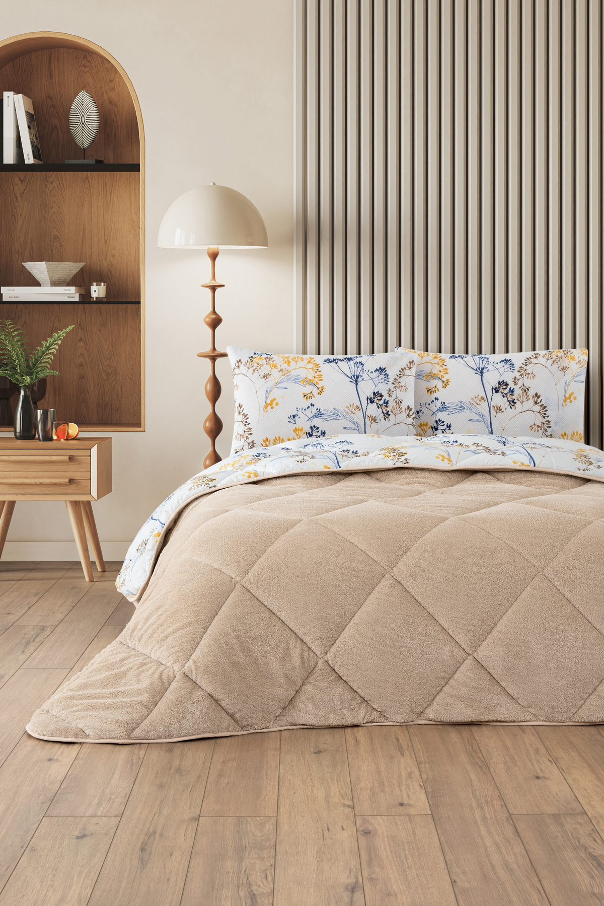 Formeya Nordelle Battal Boy Lüx Wellsoft Yorgan Çift Taraflı - 2 Adet Yastık Kılıflı Yorgan Seti 215x235 cm - Görsel 3