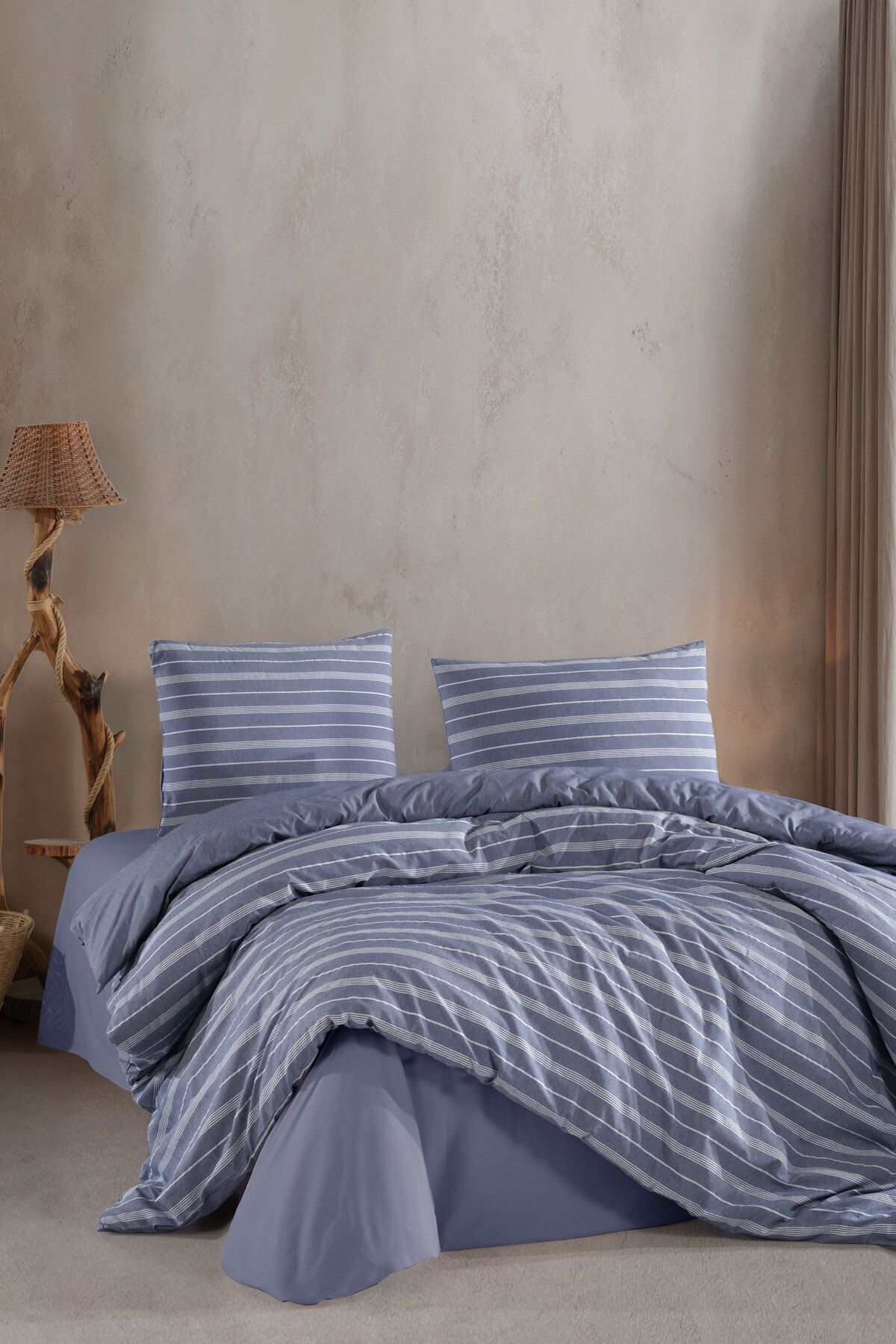 VAROL Stripe Saten (KİNG SİZE) Nevresim Takım