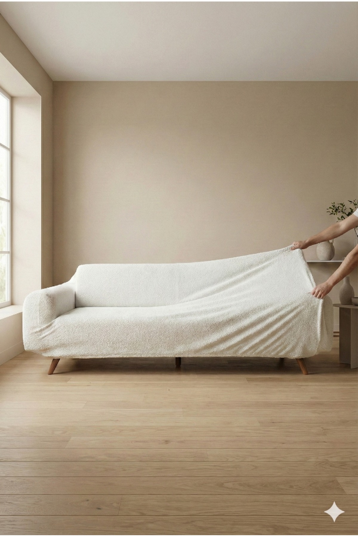 Faiend Bohem Desen Jakarlı 3 Kişilik Kanepe Örtüsü | Lastikli Koltuk Örtüsü |çekyat Örtüsü| koltuk kılıfı - Görsel 2