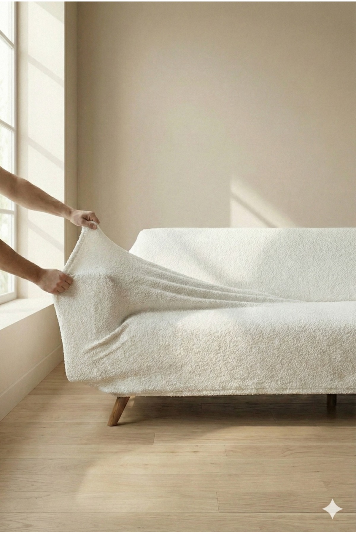 Faiend Bohem Desen Jakarlı 3 Kişilik Kanepe Örtüsü | Lastikli Koltuk Örtüsü |çekyat Örtüsü| koltuk kılıfı - Görsel 3