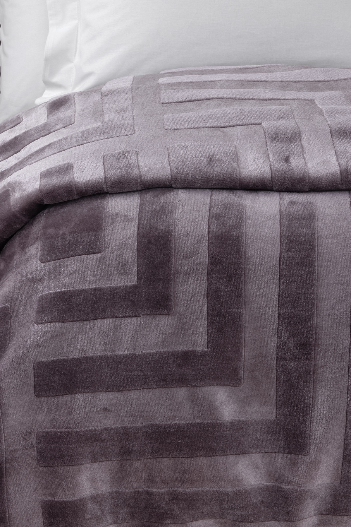 Yataş Palma Çift Kişilik Emboss Battaniye - Kül Moru - Görsel 2