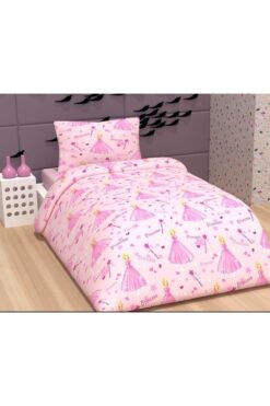 Kaan Tek Kişilik Prenses Nevresim Seti Yorgan Kılıfı Yastık Kılıfı