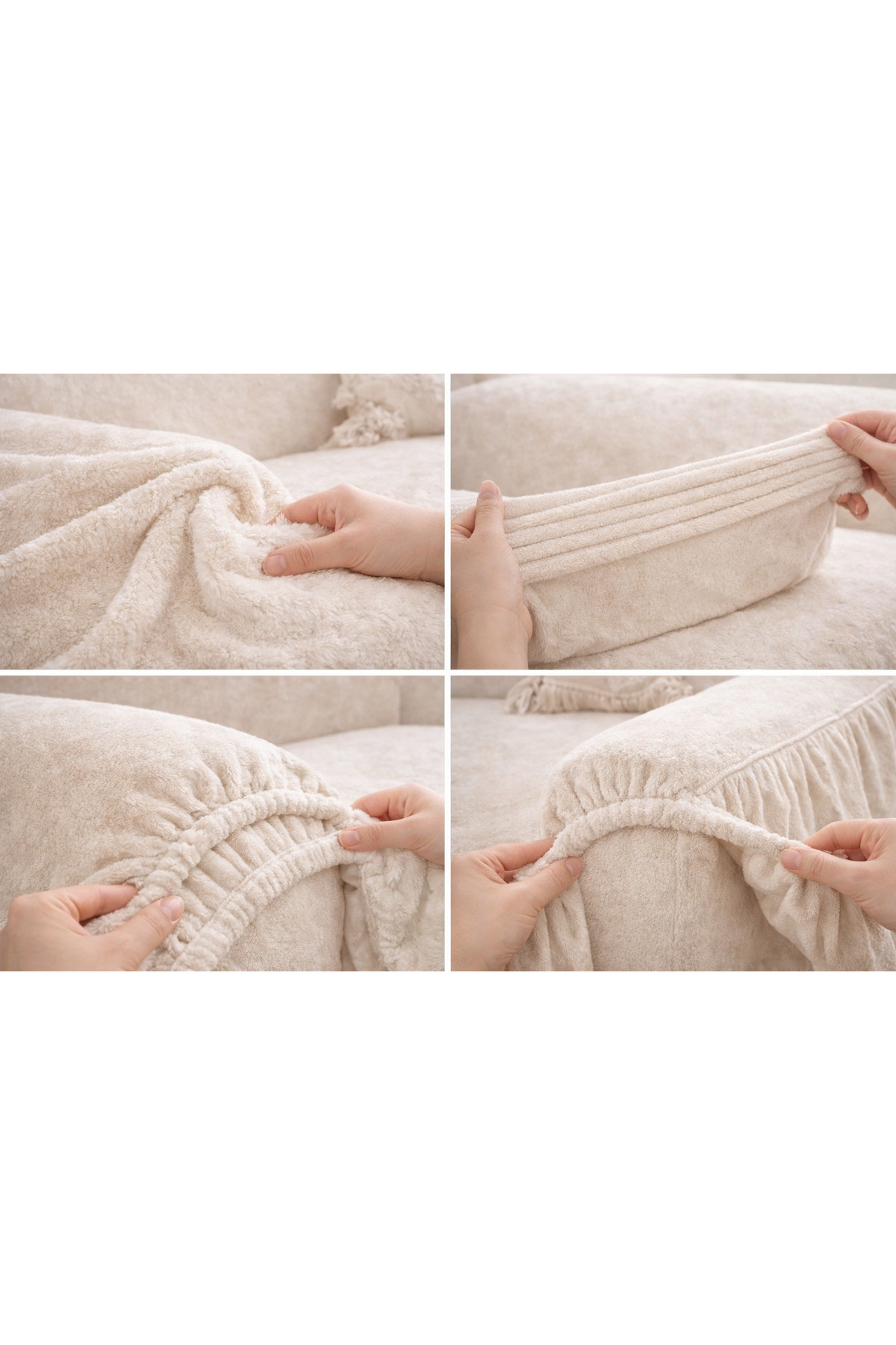 seltenet Yumuşacık Welsoft Lastikli 3 Kişilik Koltuk Örtüsü Kaymaz,Esnek,Yıkanabilir koltuk kılıfı - Görsel 2