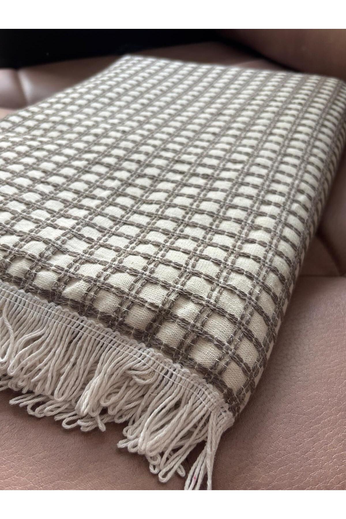 YAREN TEKSTİL Widores Çok Amaçlı Natural Divan Kanepe Çekyat Dekoratif Koltuk Örtüsü - Görsel 2