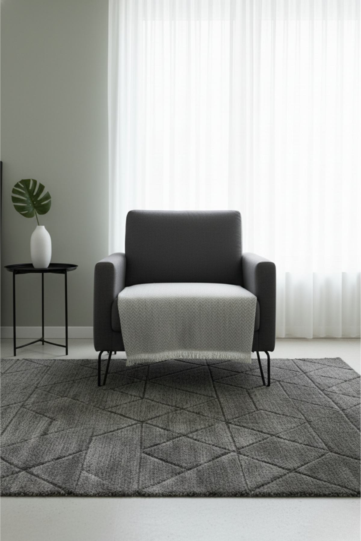 Senpai NaturaLux Pamuklu Bohem Koltuk Oturma Yerini Kapatan Çekyat Berjer Örtüsü Şalı | 100x210 Açık Gri - Görsel 3