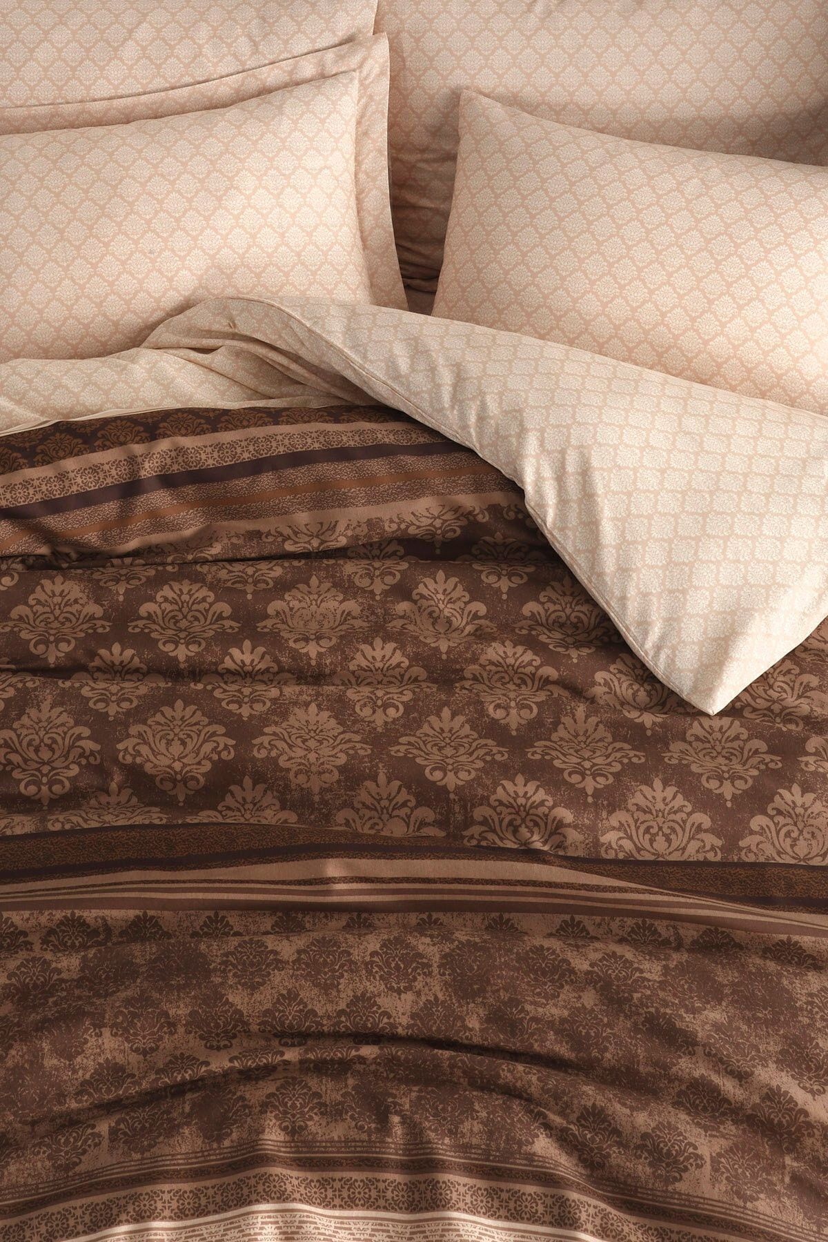 Enlora Home Mature Nevresim Seti Çift Kişilik Creative Kahve - Görsel 2