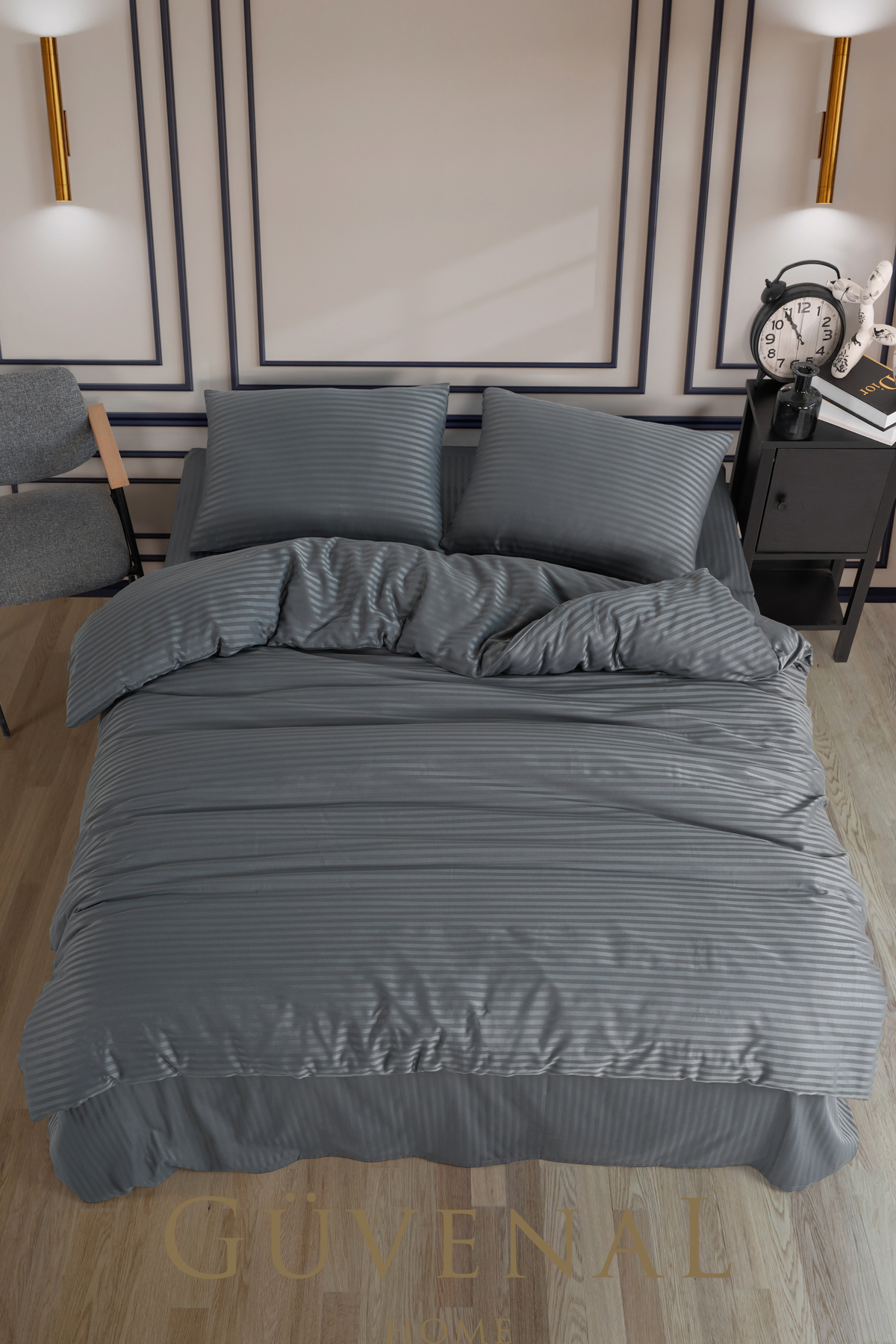 Güvenal DELUXE Pamuk Saten Çift Kişilik Kutulu Nevresim Takımı | Saten Nevresim | Çeyizlik | - Görsel 2