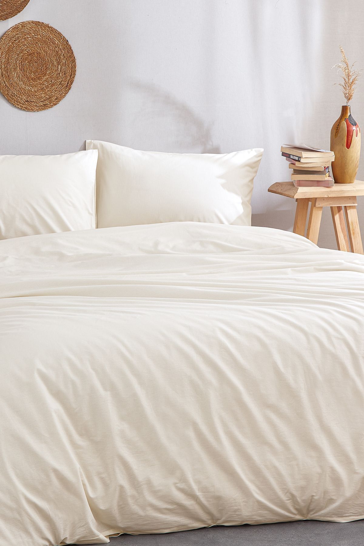 Medaillon Home Krem %100 Pamuk Çift Kişilik Nevresim Takımı - Görsel 2