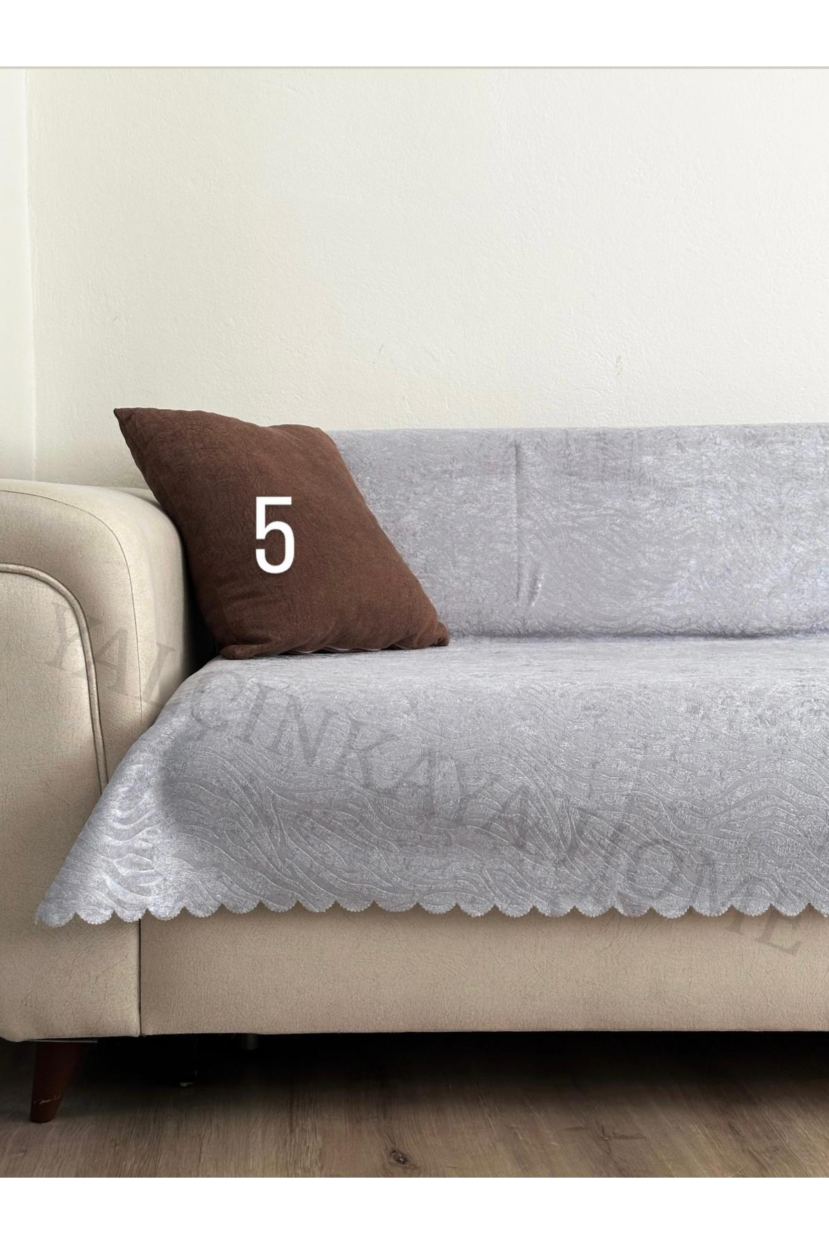 YALÇINKAYA HOME Desenli ,Kadife , Süngerli Kaymaz Taban Koltuk - Çekyat Örtüsü 170x205cm