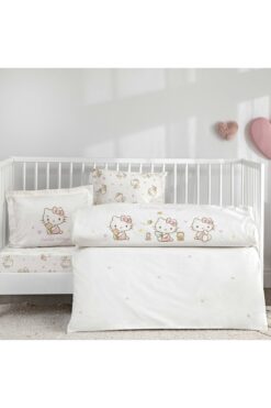 Taç Taç Lisanslı Hello Kitty Cute Baby Pamuk Bebek Nevresim Takımı