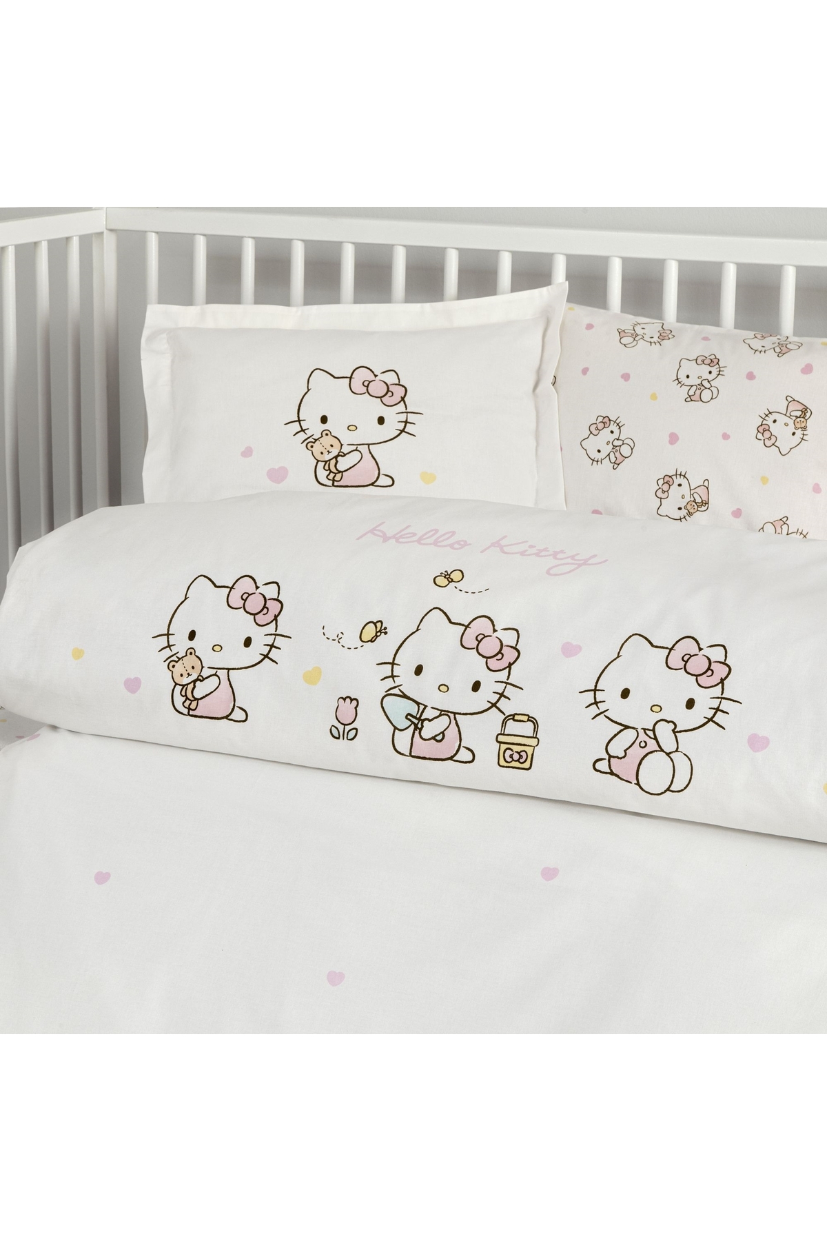 Taç Taç Lisanslı Hello Kitty Cute Baby Pamuk Bebek Nevresim Takımı - Görsel 2