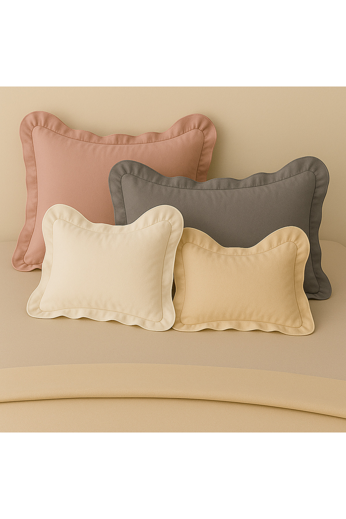 Violacasa Tek Kişilik Fırfırlı Nevresim Seti %100 Pamuk Prıvate Gri - Görsel 3