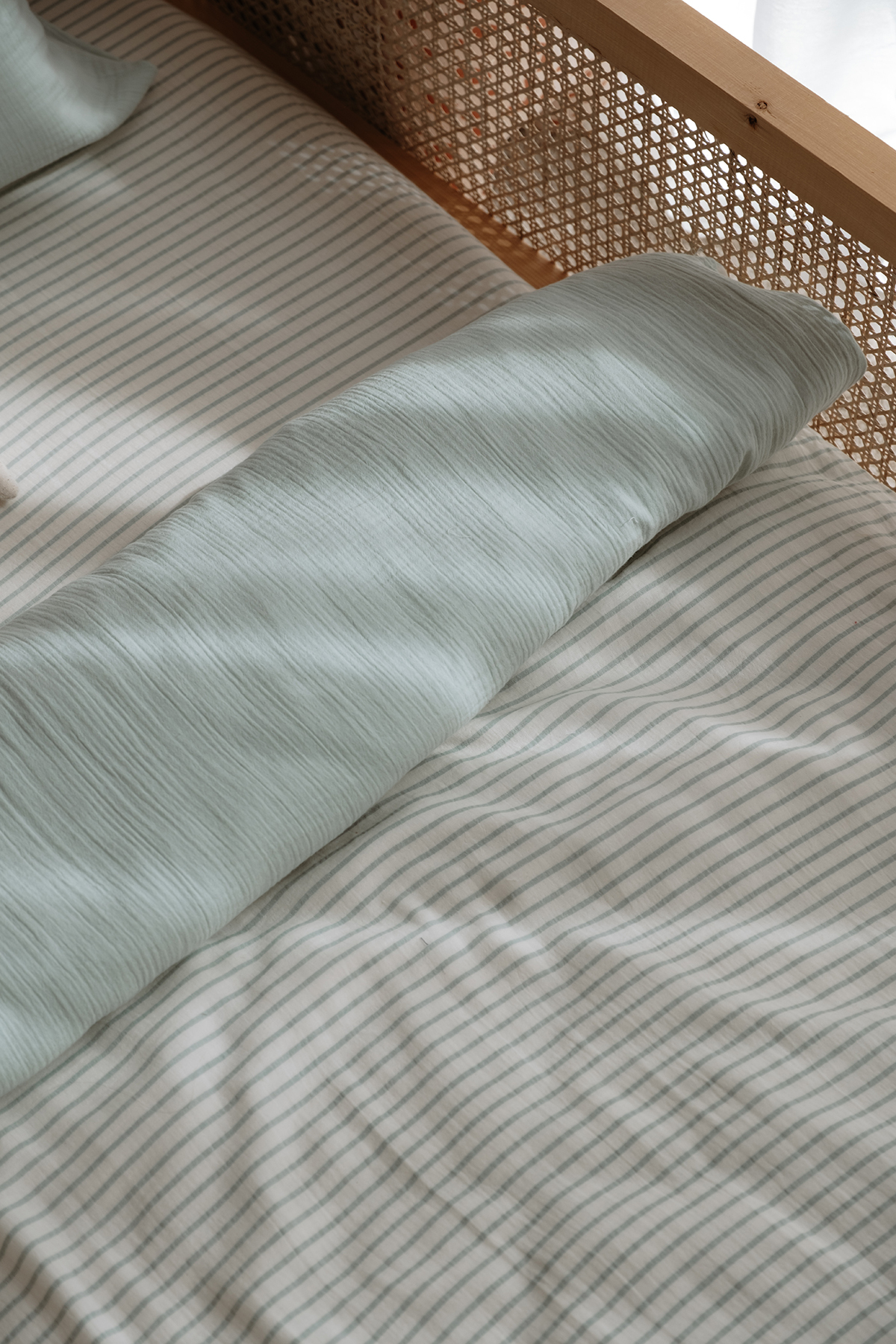 TBA COLLECTION Müslin Montessori Nevresim Takımı (100x200) | Line Series - Blue - Görsel 2