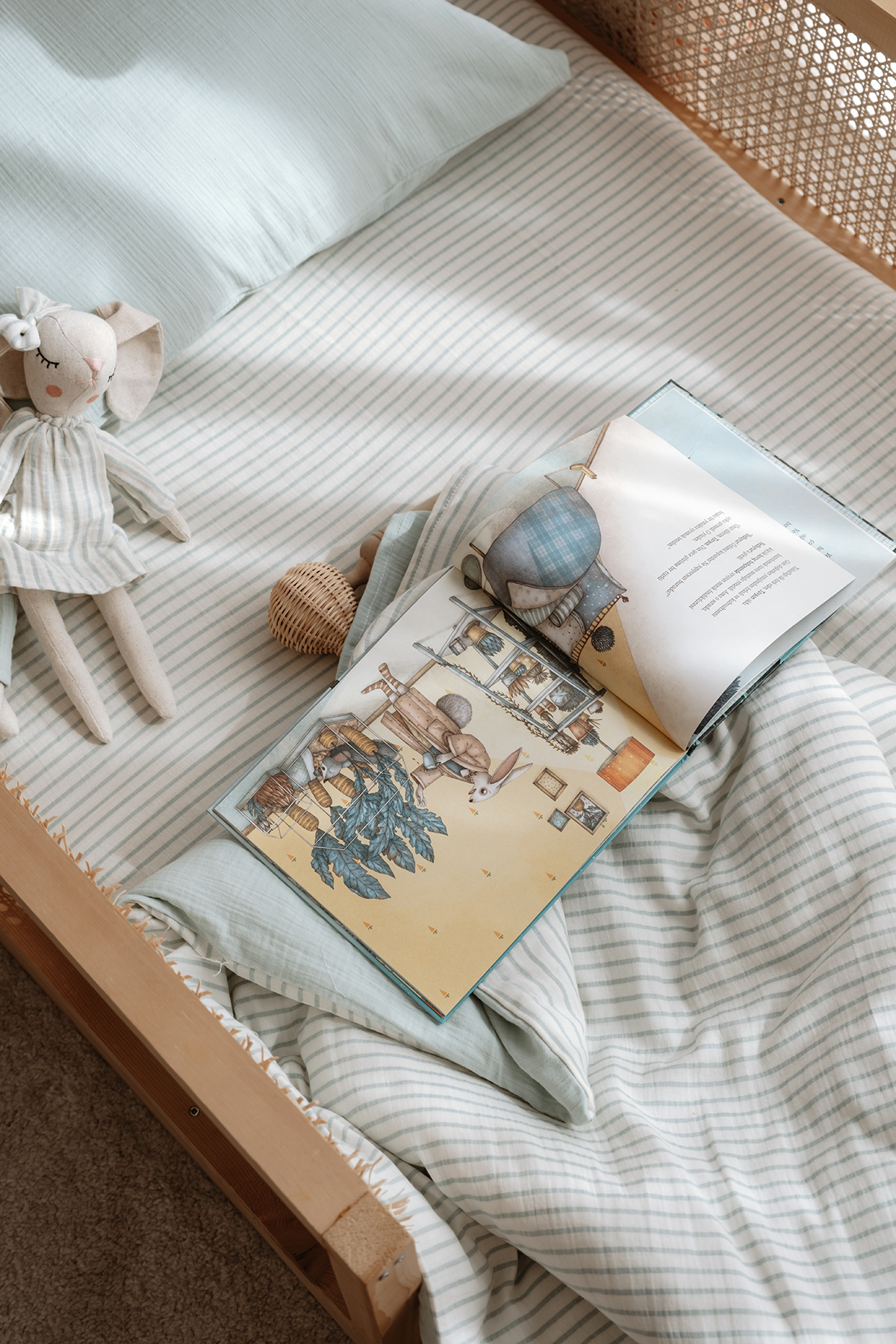 TBA COLLECTION Müslin Montessori Nevresim Takımı (100x200) | Line Series - Blue - Görsel 3