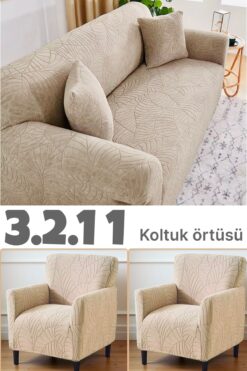 uzhanem yaprak desen Koltuk Kılıfı 3.2.1.1 Koltuk Örtüsü Takımı Ev Tekstili Ürünü