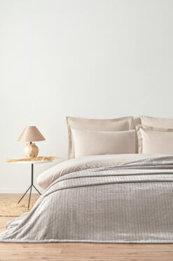 Puffy Trinity Wellsoft Çift Kişilik Battaniye - Vizon