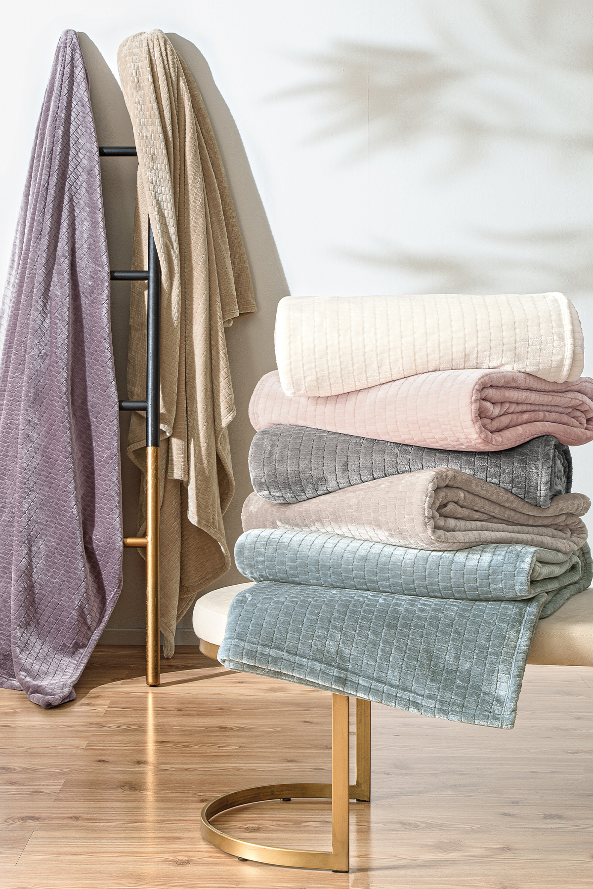 Puffy Trinity Wellsoft Çift Kişilik Battaniye - Vizon - Görsel 2