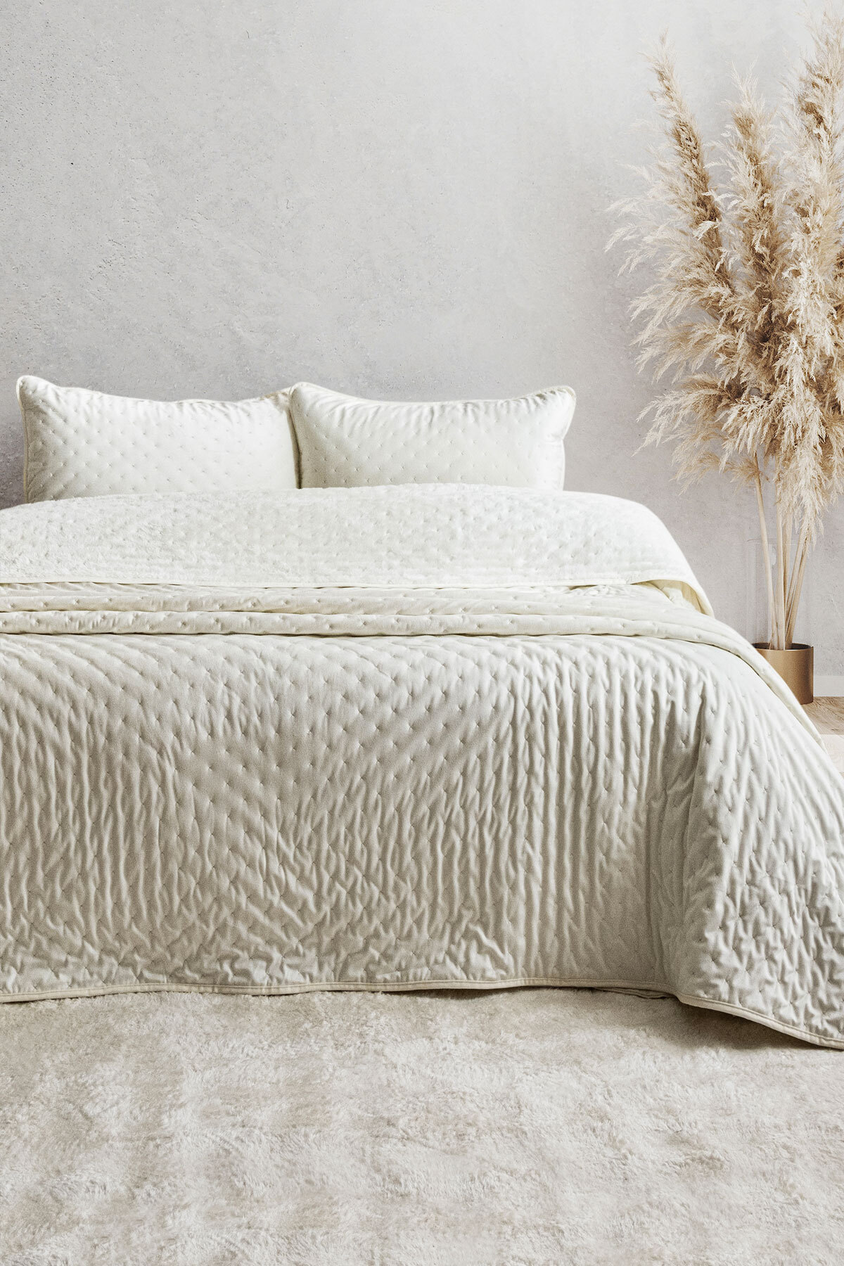 Elart Porto Flame Yatak Örtüsü Çift Kişilik (240x260 cm) Krem