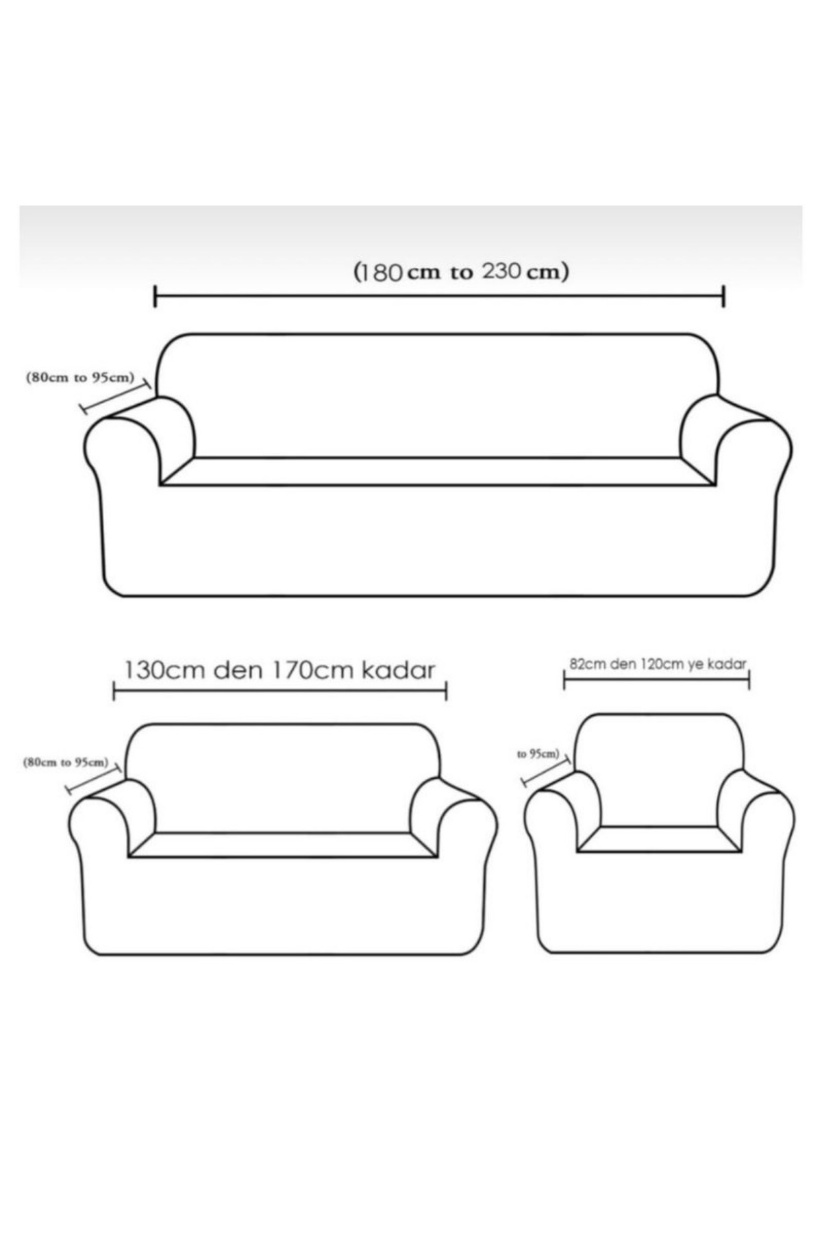 E BAHAR 3+2+1+1 Lastikli Koltuk takımı Kılıfı. Çekyat Koltuk Örtüsü Streç Esnek kanepe kılıfı - Görsel 2