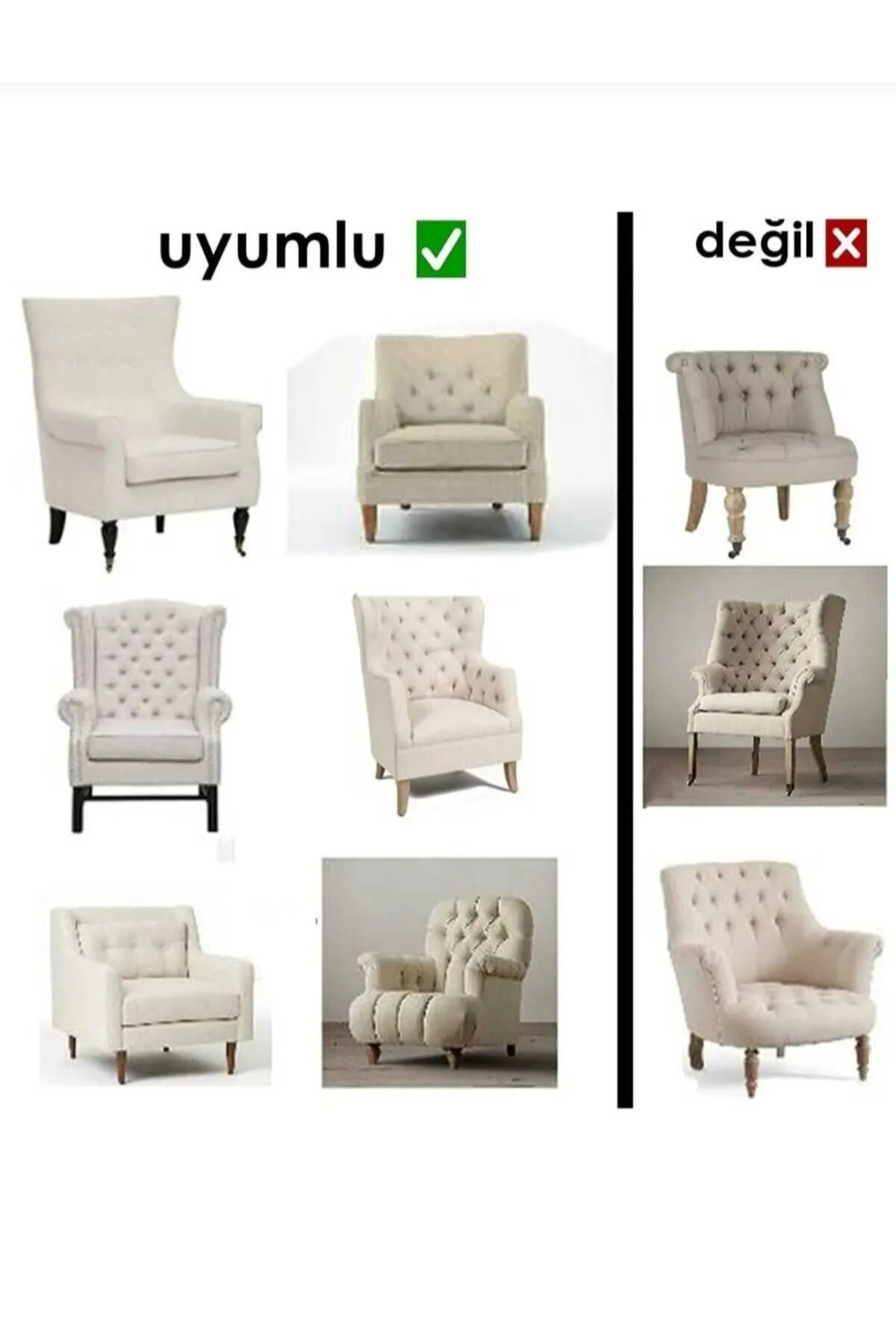 E BAHAR 3+2+1+1 Lastikli Koltuk takımı Kılıfı. Çekyat Koltuk Örtüsü Streç Esnek kanepe kılıfı - Görsel 3