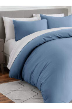 Sheri Home Sheri Blue Çift Kişilik 1 Adet Nevresim (YORGAN KILIFI)200 cm x 220 cm, Malzeme: %100 Pamuk.