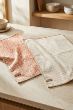 HAMUR Mikrofiber Mutfak Havlusu 2'li Bulaşık Cam Kurulama Bezi Seti 40x60 cm 502