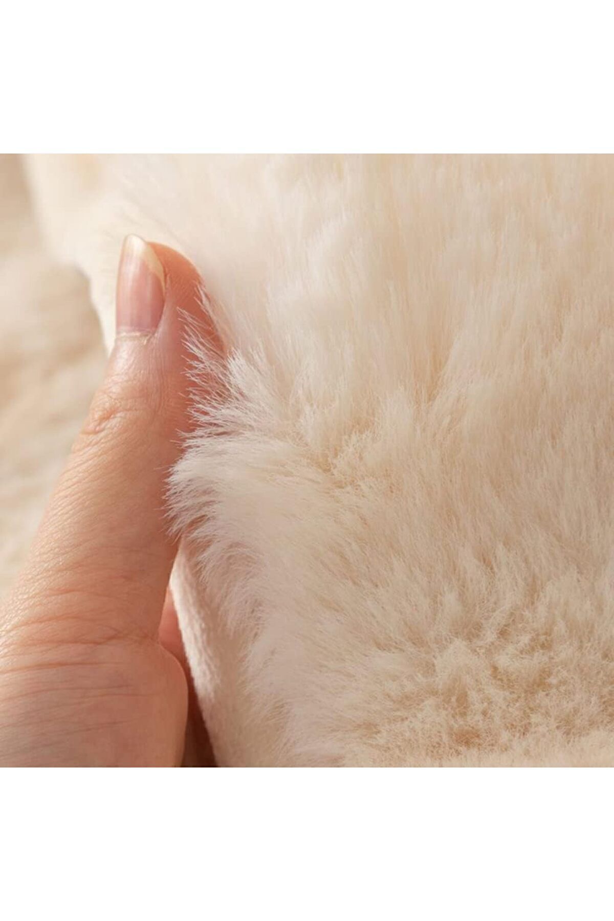 BALADI HOME Kalın Tavşan Peluş Baklava Desen Üç Kişilik Kanepe ( 1adet ) Ölçüm 80*190cm Oturmak Için Sadece - Görsel 2