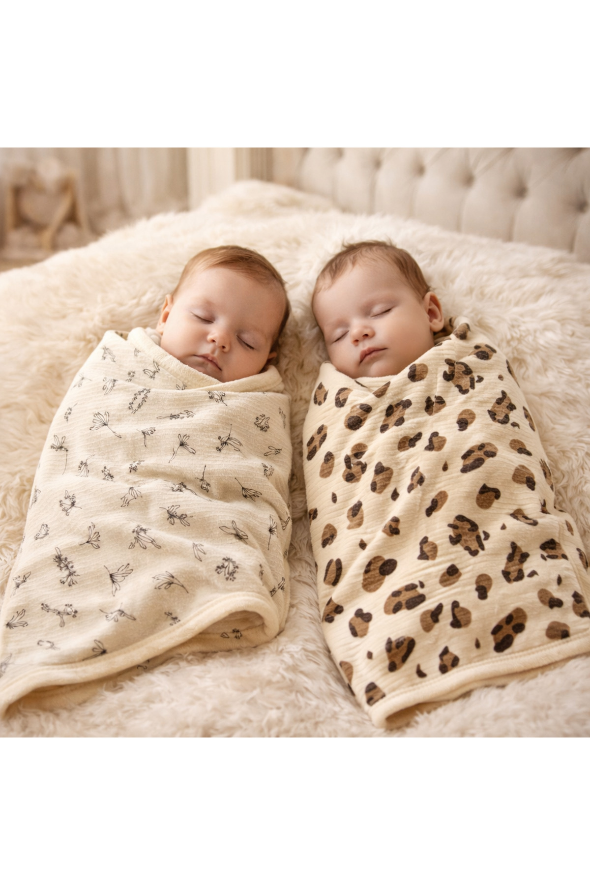 bulutbebek 2’li %100 Pamuk Penye Yenidoğan Bebek Battaniyesi 85x80 – Yumuşak ve Nefes Alabilir - Görsel 2