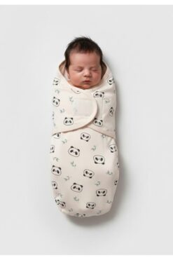 BİRCAN BABY Panda Desenli Yenidoğan Bebek Kundak