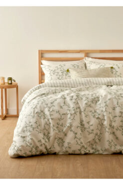 Bella Maison Lauren Pamuklu Tek Kişilik Nevresim Seti Yeşil (160x220 cm)