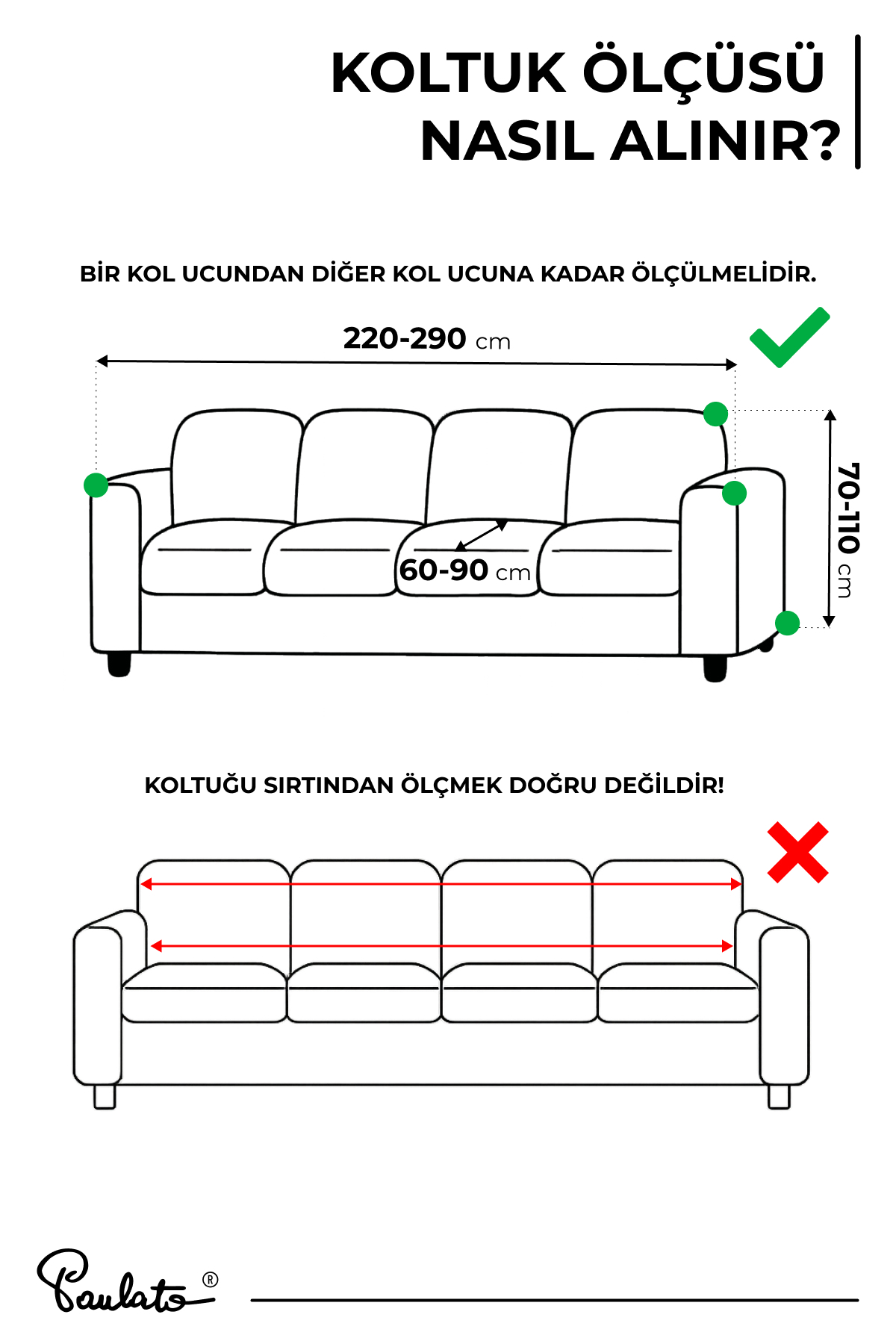 Paulato Lastikli Esnek ve Yıkanabilir 4 Kişilik Koltuk Örtüsü Çekyat Kanepe Kılıfı - Açık gri - Görsel 2
