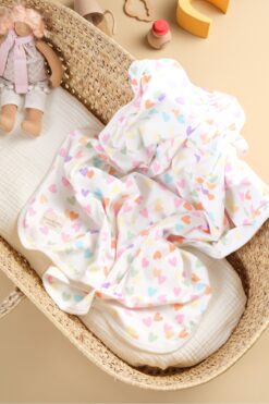 Bondberro Çift Taraflı İnterlok Örtü & Battaniye %100 Pamuk Oeko-teks Sertifikalı 100 X 85 Cm