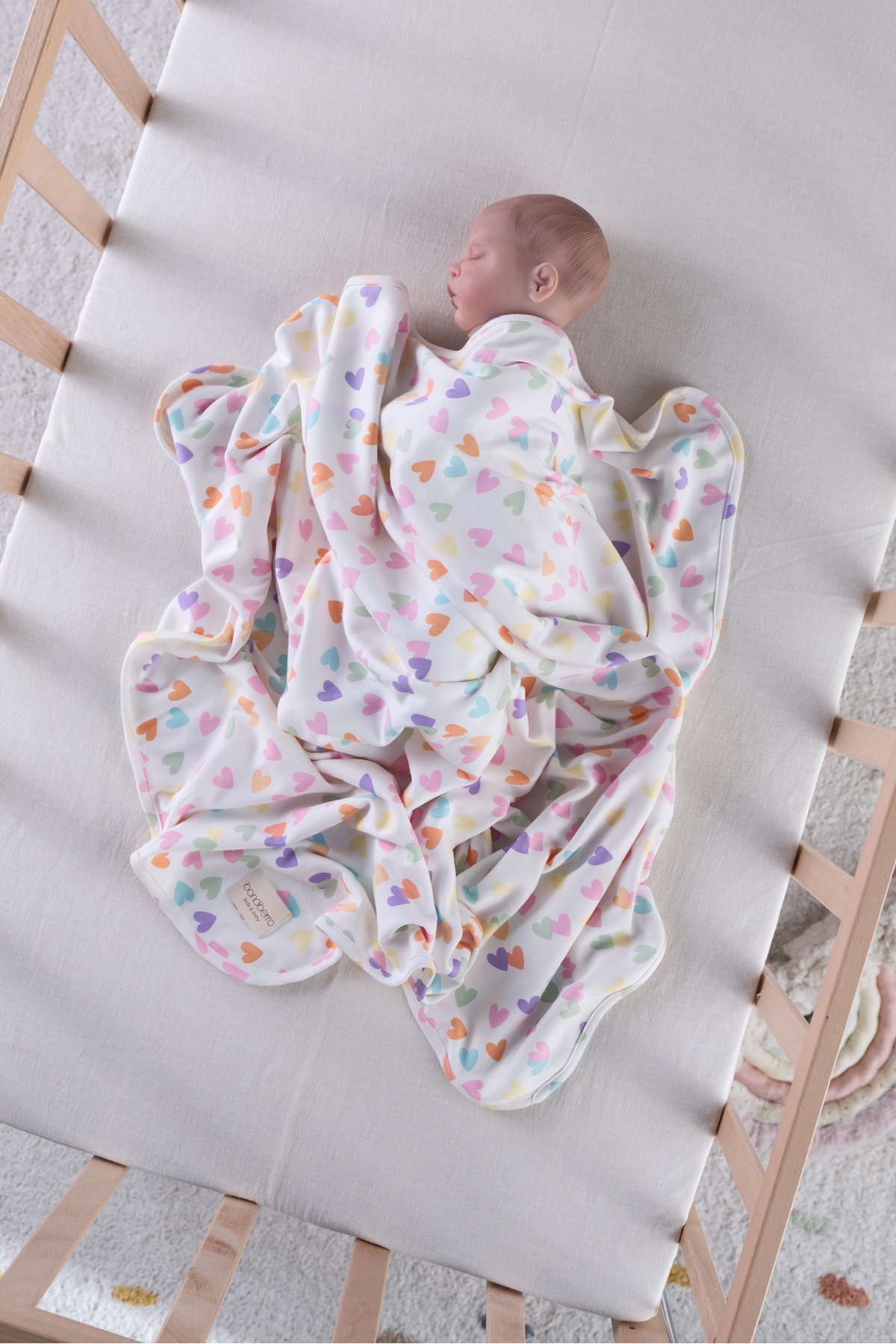 Bondberro Çift Taraflı İnterlok Örtü & Battaniye %100 Pamuk Oeko-teks Sertifikalı 100 X 85 Cm - Görsel 2