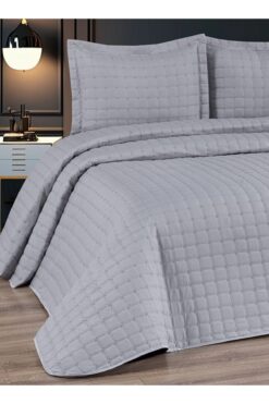 ARSEM EV TEKSTİL Hayal Çift Kişilik Yatak Örtüsü GRİ