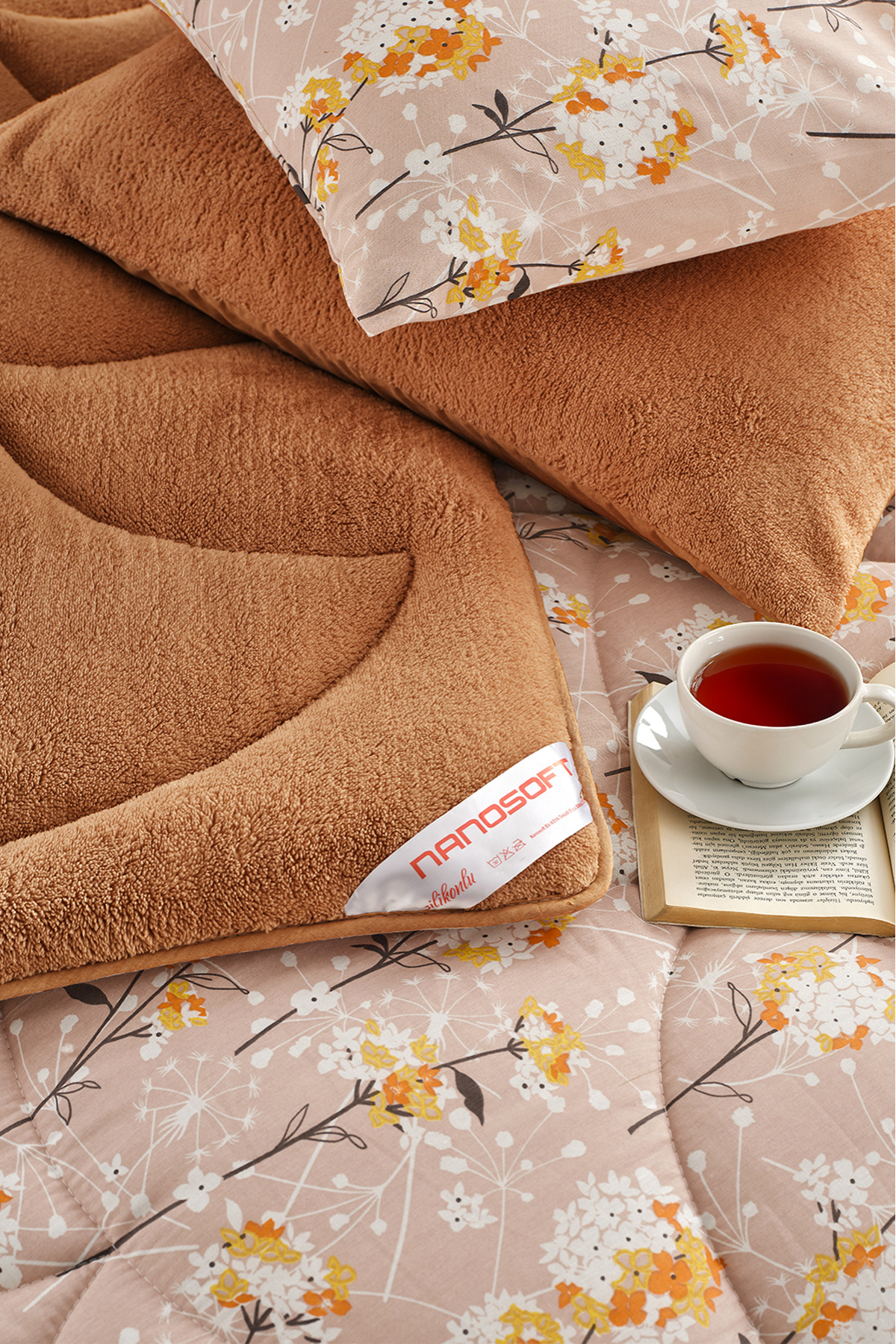 NANOSOFT Krona Battal Boy(Double) Size Welsoft Uyku Seti Çarşaf + Yastık Kılıflı Battal Boy Uyku Seti 220x240 - Görsel 3