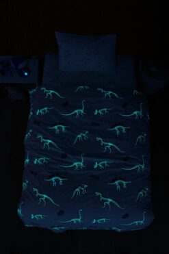 DENİZLEY Çocuk Nevresimi Dinazor Baskılı(gece Parlayan)