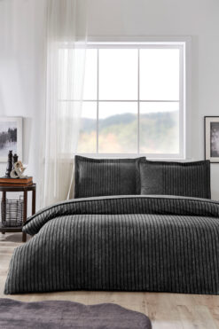 Özdilek Noir Çift Kişilik Lastikli Çarşaf Nevresim Takımı