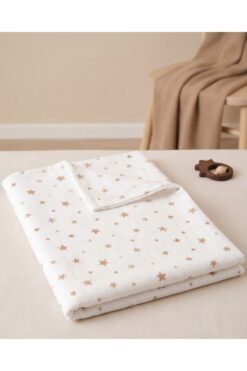 Minory Baby - Tek Kat Müslin Bebek Örtüsü | 75x85