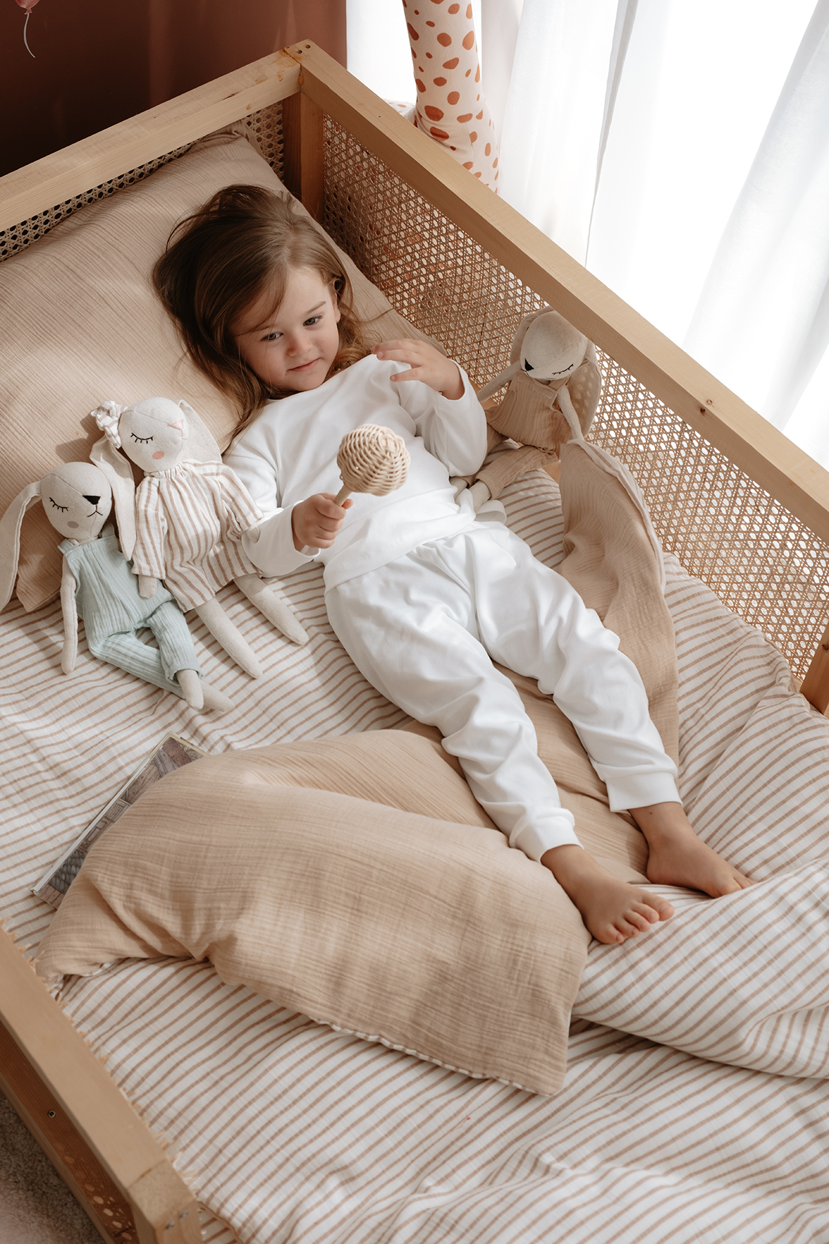 TBA COLLECTION Müslin Montessori Nevresim Takımı (100x200) | Line Series - Beige - Görsel 3