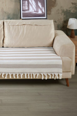 LADYNİL Summer Oturma Yerini Kapatan Koltuk Örtüsü 115x200 Bej