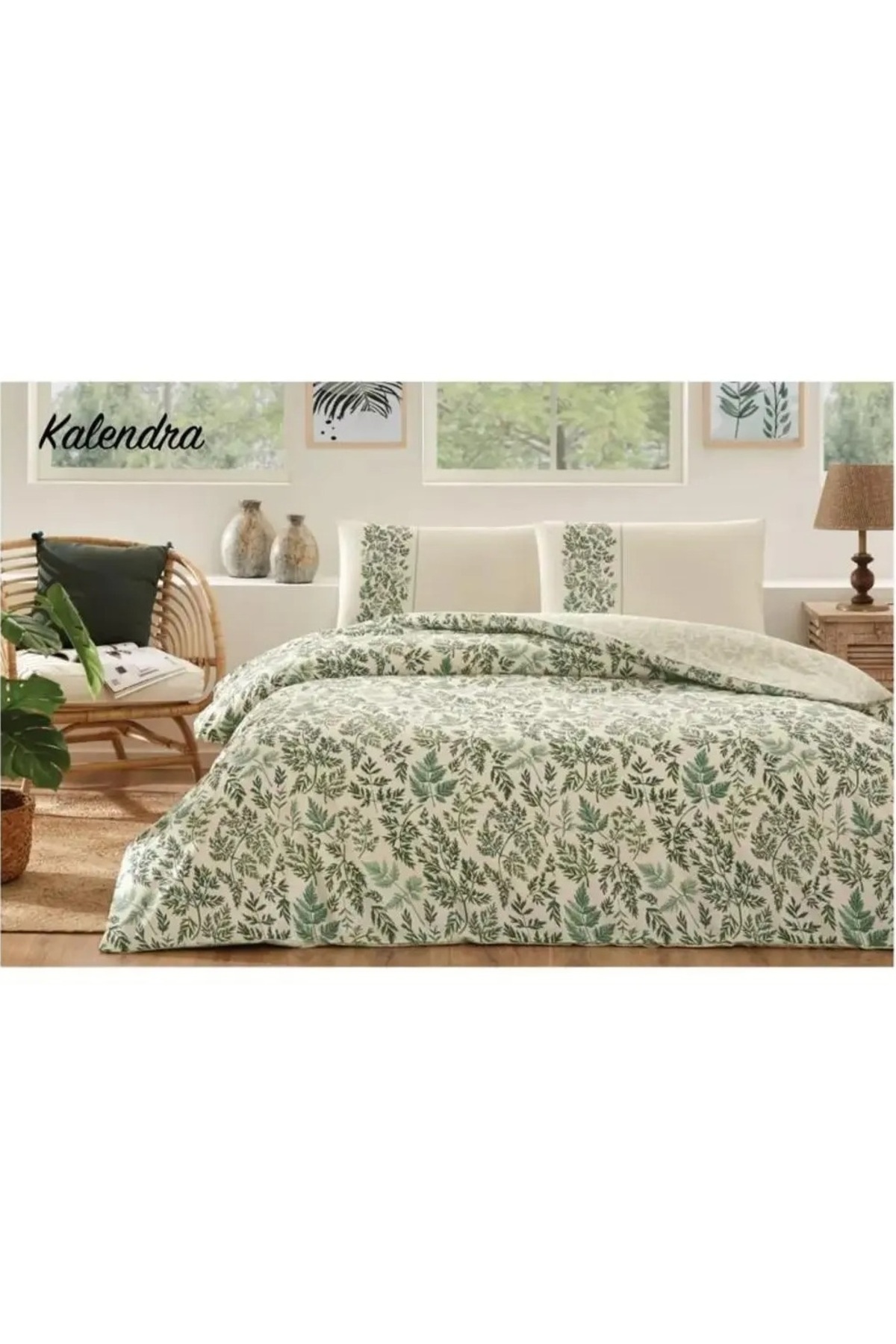 Özdilek Kalendra Nev Tek Kişilik Nevresim Takımı - Yeşil - Görsel 2