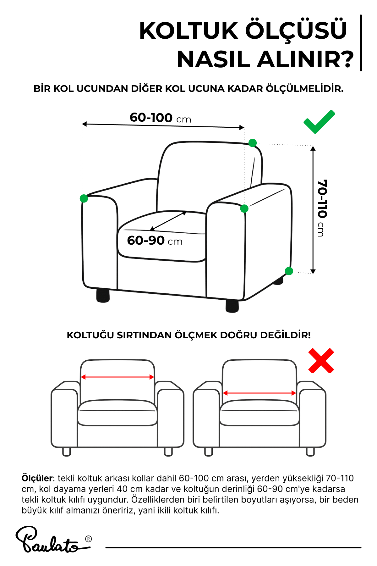 Paulato Lastikli Esnek Ve Yıkanabilir Tek Kişilik Koltuk Örtüsü Koltuk Kılıfı - Vanilya - Görsel 2