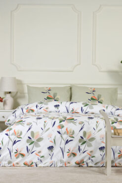 Elart Mary Nevresim Takımı Çift Kişilik %100 Pamuk Ranforce Lastikli Çarşaf (200x220 cm) Yeşil