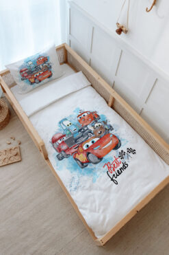 Tuğba Kuğu Montessori Nevresim Seti (100x200) - Cartoon Serisi - Şimşek Mcqueen Ve Arkadaşları