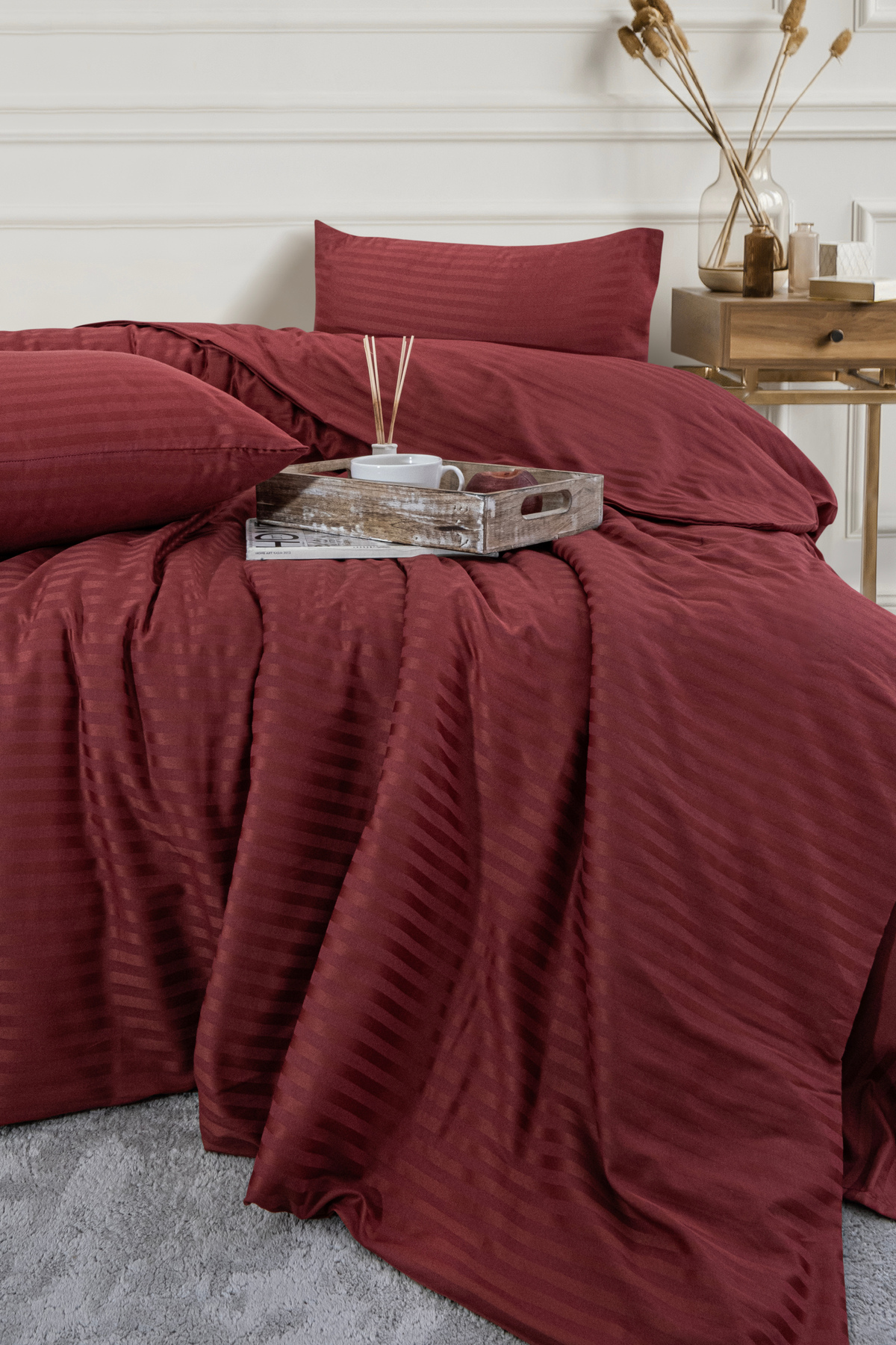 DB DANLA BALDİ Home Collection SATEN NEVRESİM TAKIMI ÇİFT KİŞİLİK - Görsel 2