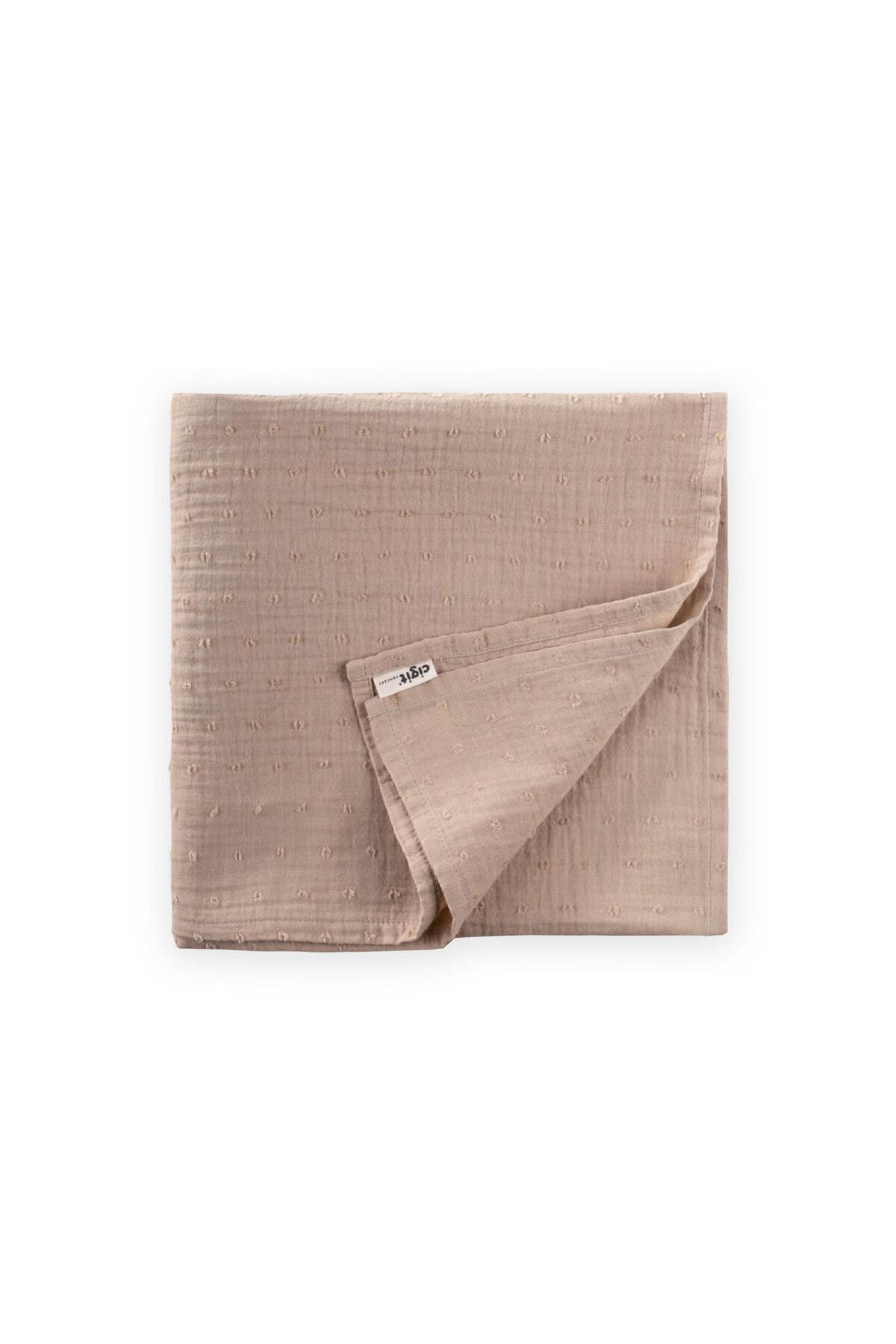 Cigit Naturel Puantiyeli Organik Müslin Battaniye 90X100 Cm Vizon