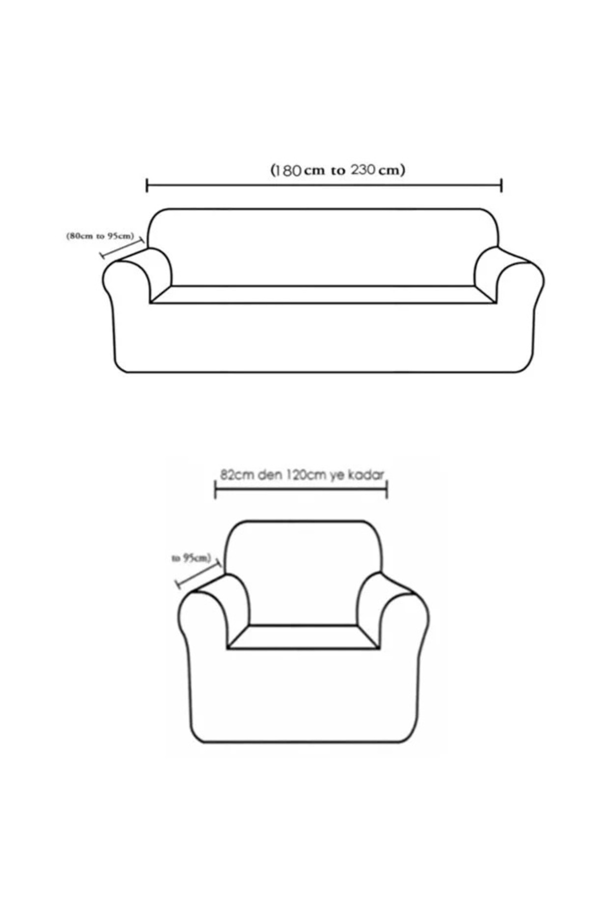 Bright Home Bohem 3 3 1 1 Lastikli Kanepe Örtüsü | Lastikli Koltuk Örtüsü | koltuk kılıfı Takımı - Görsel 3