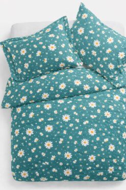 İQON Çift Kişilik Nevresim Seti Papatya Petrol SETÇİFT