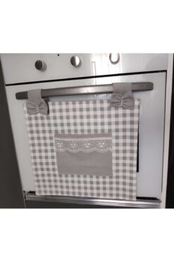 MoT Dekor Fırın Önü Cırtlı Cepli Fiyonklu Kalpli