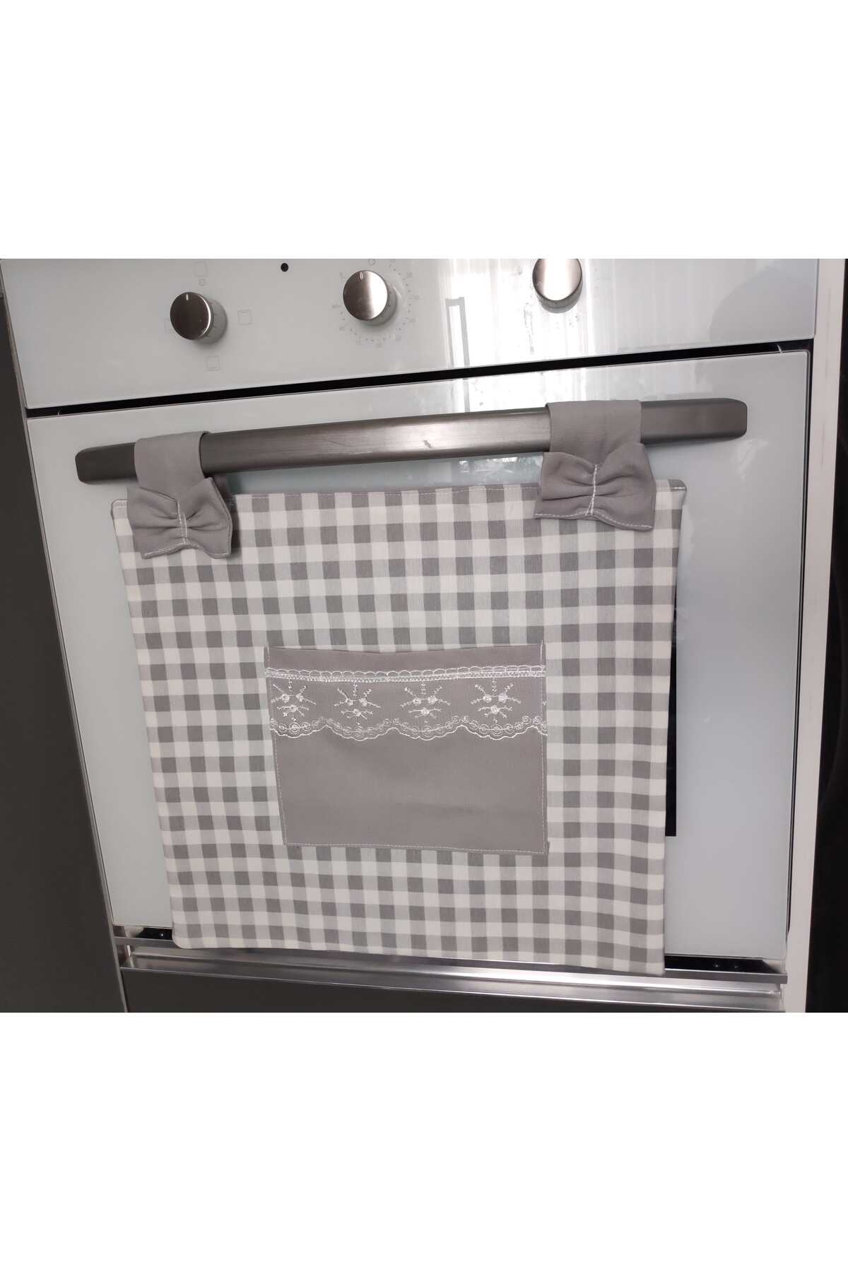 MoT Dekor Fırın Önü Cırtlı Cepli Fiyonklu Kalpli